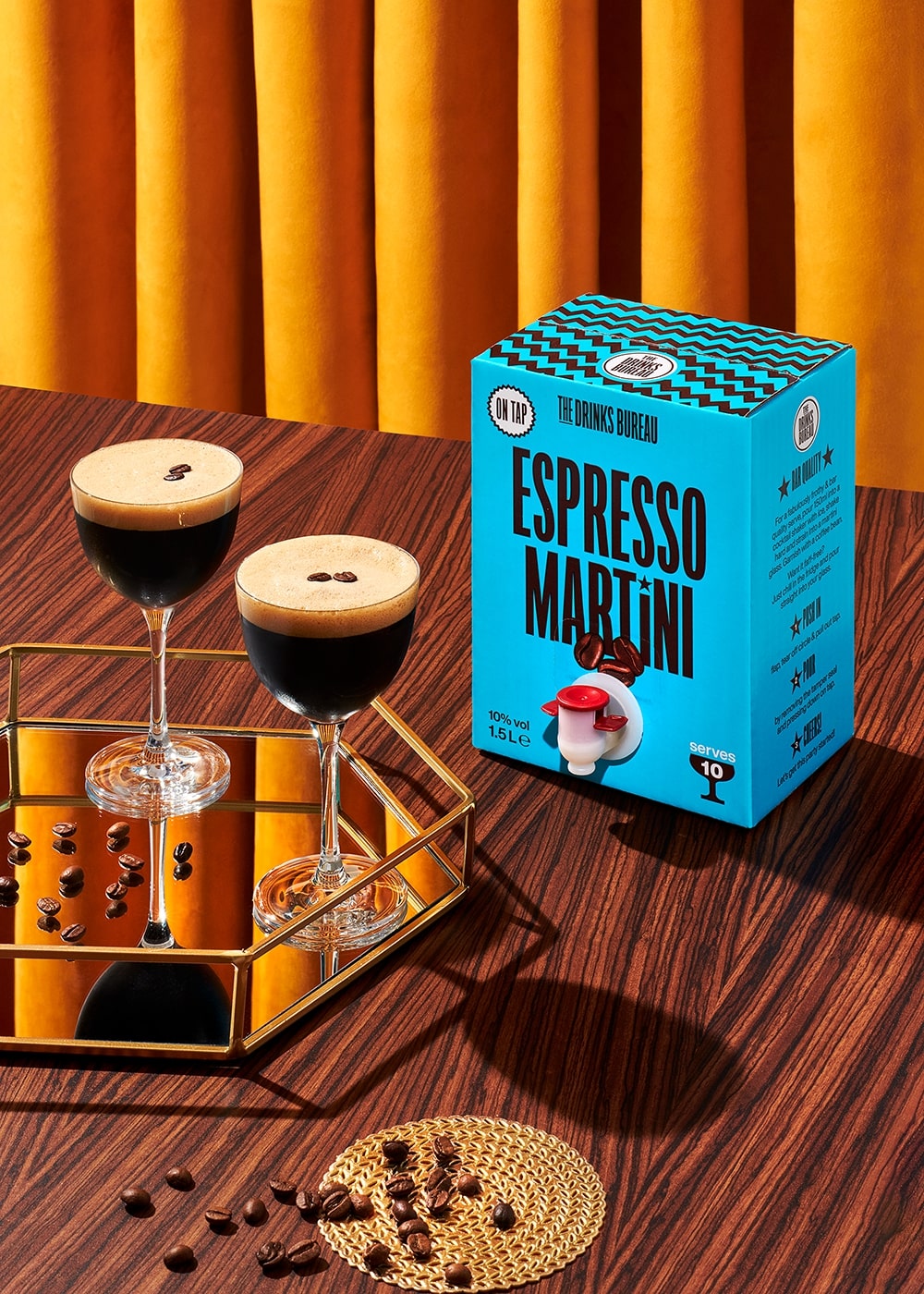 The Drinks Bureau Espresso Martini ready-to-drink cocktail party box