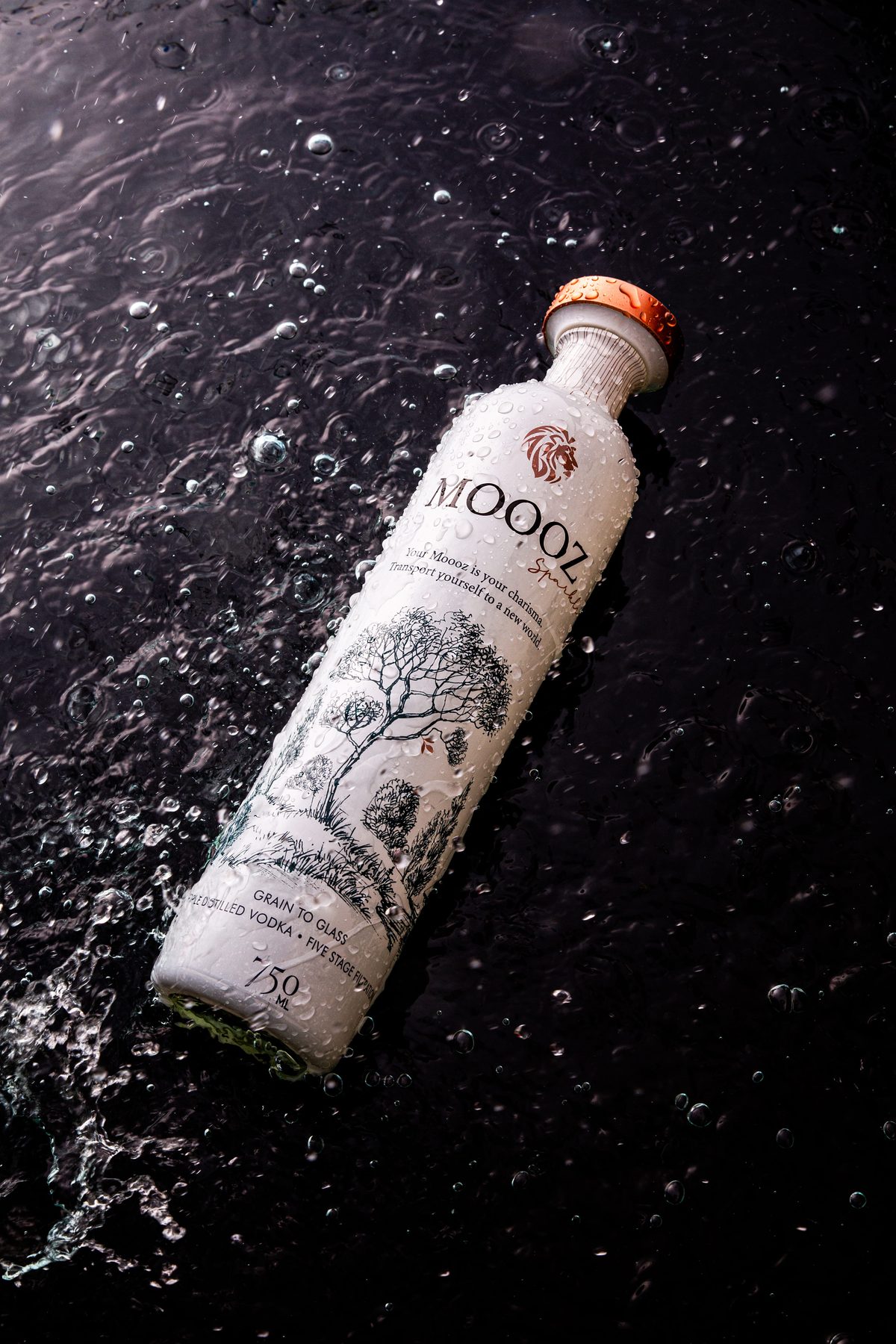MOOOZ Sparkle Vodka premium grain-to-glass distilled vodka from India