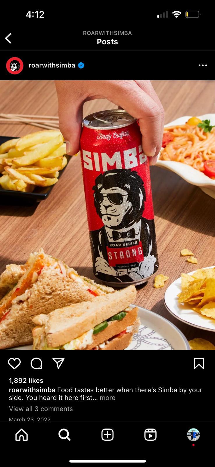 Simba Craft Beer Roar Series Strong - award winning Indian craft beer